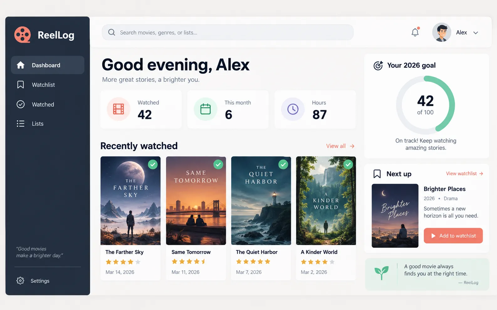 Movie Web App Mockup